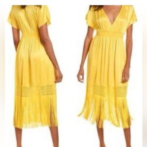 Trina Turk Yellow Midi Dress
